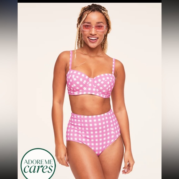 NWT Adore Me Vivien Contour Bikini, 38C cup & L HighWaisted bottom - Picture 8 of 11